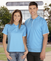 Ladies Polo traspirante contrasto images