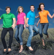 Ladies Slim Fit Polo-Shirt lumineux images