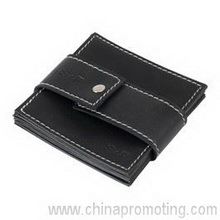 Salt And Pepper Leather Look 4 Piece Coaster Set images