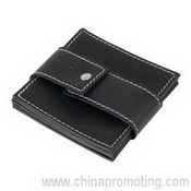 Salt And Pepper Leather Look 4 Piece Coaster Set images