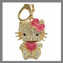 Crystal beaded hello kitty keychain images