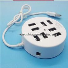 USB 2.0 8 Port Round Hub white images