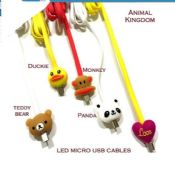 Cartoon Led USB mobile charger light cable images