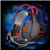 Игровые наушники с микрофоном Светодиодные USB images