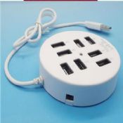 USB 2.0 8 Port Round Hub white images