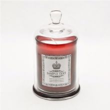 Glass Candle Cup With Clear Glass Dome images