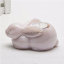 rabbit shape round glass candle holder images