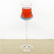 glass candle holder with long stem images