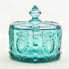Embossed two tier glass jar images