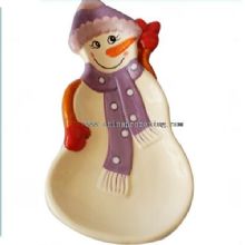 ceramic snowman plate images