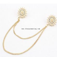 Flower Metal Badge with Gold Chain images