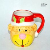 3D tasse en céramique de forme de singe de Noël images