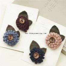 Fabric Flower Perdant Badge Pin images