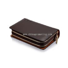 Double zipper personalized wallet images