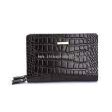metal leather wallet double zipper images