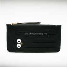 Black Cat Leather Zipper Pencil Case images