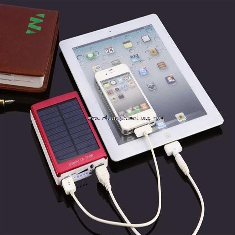 12000mah waterproof solar cellphone charger power bank