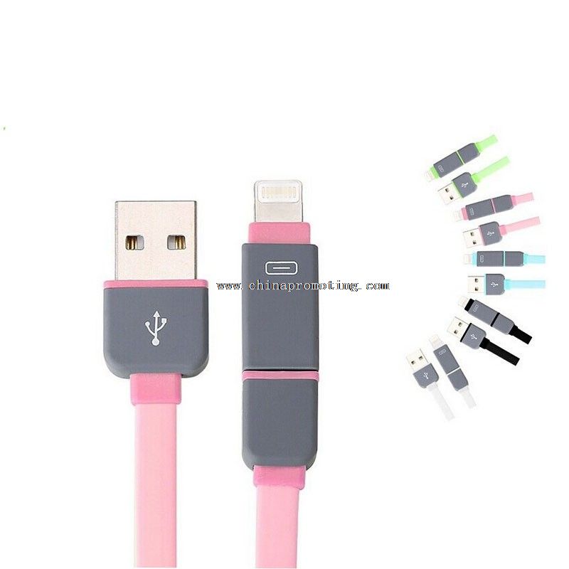 2 i 1 uttrekkbar USB-kabel