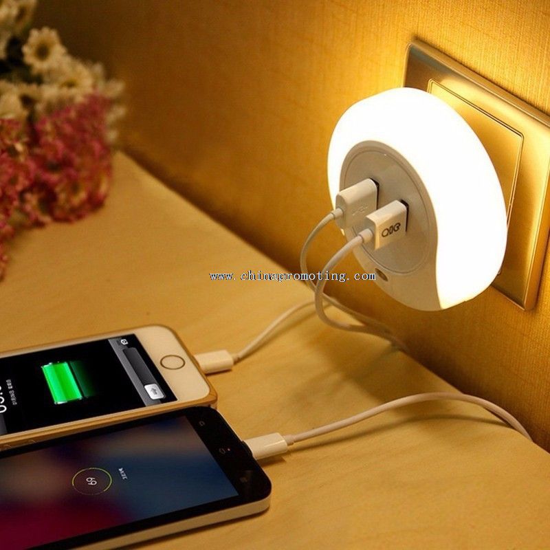 2 porta USB LED Night Light