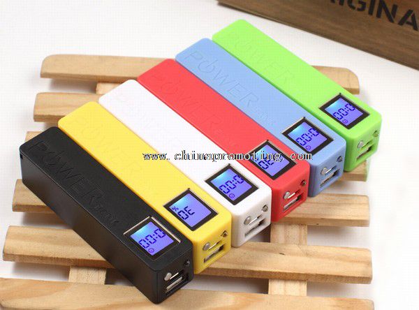 2000mAh tampilan Digital berukuran lipstik Power Bank