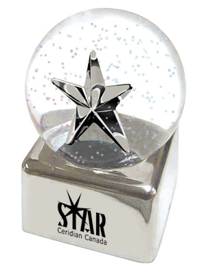 Estrela de prata Glitter globo