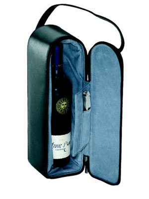 Single Bottle Leather Wine Carrier