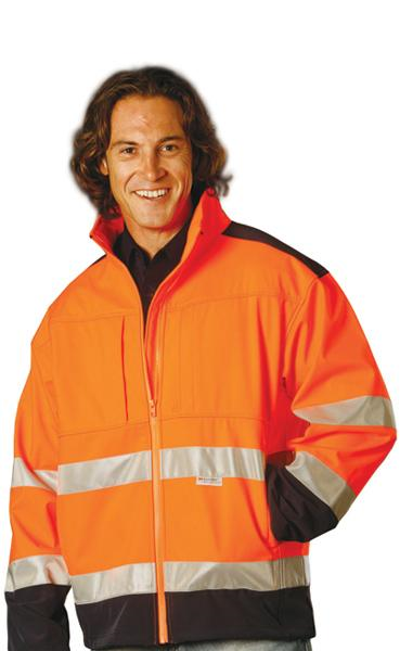 Myynninedistämistarkoituksessa Hi-Vis kaksi sävy Softshell-takki 3M teippi