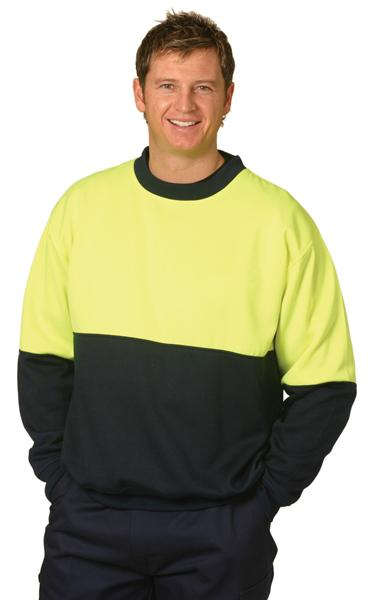 Promotional High Visibility 2 Tone Crew Neck Windcheater