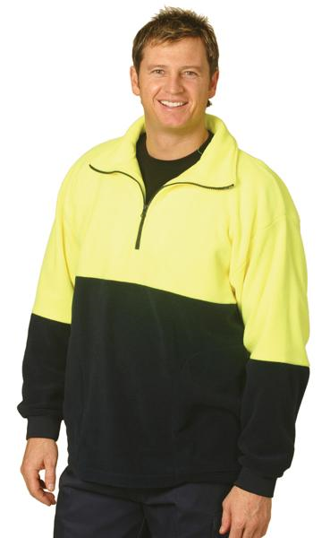 Promozionale ad alta visibilità mezza Zip Pullover