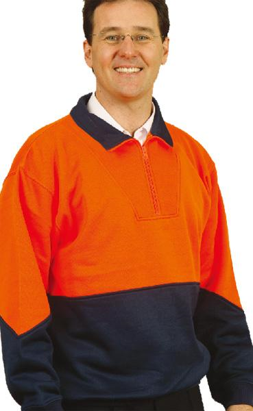 Promotional High Visibility Long Sleeve Fleecy Sweat