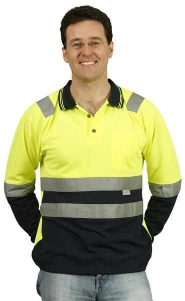 Promotional Mens Long Sleeve TrueDry Safety Polo