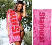 Serviette de plage rose images