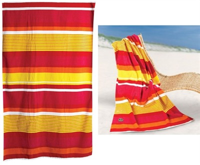 Luksus stribet Strandhåndklæde
