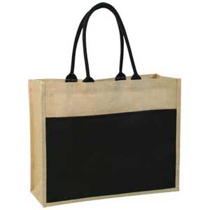 Contrast Eco Jute Bag