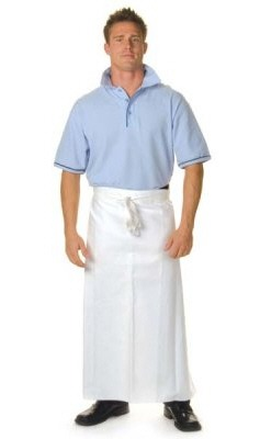 Saku gratis Poly kapas kontinental Apron