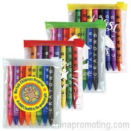 PVC fermuar kese içinde çeşitli renkli boya kalemi