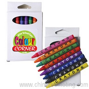 Assorted Colour Crayons In White Cardboard Box images