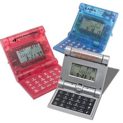 Tri-Fold Kalkulator og klokke