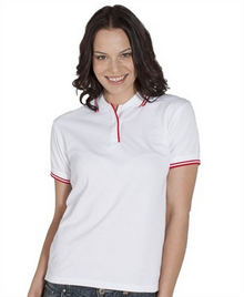 Contrast Ladies Polo Shirt images