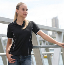 Ladies Short Sleeve Panel Polo images