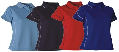 Ladies schermo stampato camicia di Polo