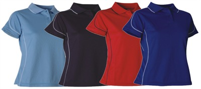 Ladies Screen Printed Polo Shirt