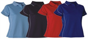 Ladies schermo stampato camicia di Polo images