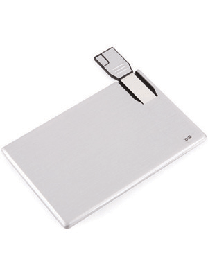 Alluminio sottile carta di credito Flash Drive USB