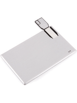 Aluminium kartu kredit Slim USB Flash Drive