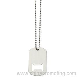 Stainless Steel Dog Tag pembuka botol