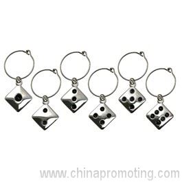 Wine Charms Dice Shape