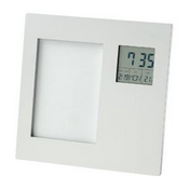 Cadre photo avec horloge Date température images