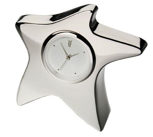 Relógio de mesa em forma de estrela