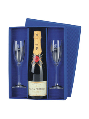 Onda blu Set champagne regalo